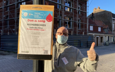 « On colle une affiche, on offre un stylo, un sourire » : l’association Don du sang des 3 villes en campagne à Wambrechies